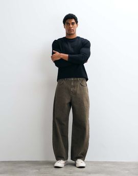 ASOS DESIGN ASOS DESIGN oversized barrel jeans in washed brown