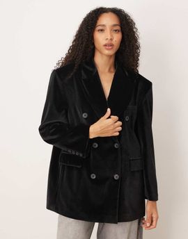 ASOS DESIGN ASOS DESIGN oversized blazer in black velvet