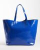 ASOS DESIGN ASOS DESIGN oversized bonded tote in blue-Brown - 1