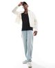 ASOS DESIGN ASOS DESIGN oversized boxy shirt with large pockets in beige-White - 4