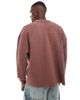 ASOS DESIGN ASOS DESIGN oversized boxy textured T-shirt in burgundy - 4