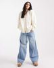 ASOS DESIGN ASOS DESIGN oversized chunky boyfriend cardigan in cream-White - 2