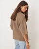 ASOS DESIGN ASOS DESIGN oversized chunky knit t-shirt in mocha-Brown - 4