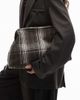 ASOS DESIGN ASOS DESIGN oversized clutch in brown plaid-Multi - 3