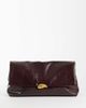 ASOS DESIGN ASOS DESIGN oversized clutch in burgundy with hardware detail-Brown - 1