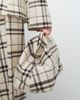 ASOS DESIGN ASOS DESIGN oversized clutch purse in cream plaid-Multi - 2