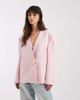 ASOS DESIGN ASOS DESIGN oversized collarless blazer with trim in light pink - 1