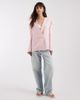 ASOS DESIGN ASOS DESIGN oversized collarless blazer with trim in light pink - 2