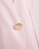ASOS DESIGN ASOS DESIGN oversized collarless blazer with trim in light pink - 4