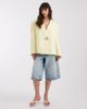 ASOS DESIGN ASOS DESIGN oversized collarless blazer with trim in yellow - 2