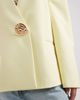 ASOS DESIGN ASOS DESIGN oversized collarless blazer with trim in yellow - 3