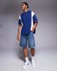 ASOS DESIGN ASOS DESIGN oversized color block t-shirt in navy and cream - 2