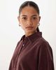 ASOS DESIGN ASOS DESIGN oversized cord shirt mini dress in washed burgundy-Red - 3