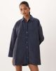 ASOS DESIGN ASOS DESIGN oversized cord shirt mini dress in washed denim blue - 2