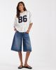 ASOS DESIGN ASOS DESIGN oversized crochet lace t-shirt with sporty number graphic in cream-White - 2