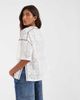 ASOS DESIGN ASOS DESIGN oversized crochet lace t-shirt with sporty number graphic in cream-White - 3