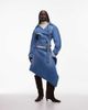 ASOS DESIGN ASOS DESIGN oversized cropped denim trench coat in mid blue - 2