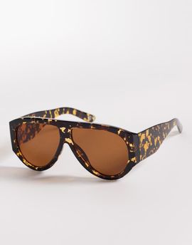 ASOS DESIGN ASOS DESIGN oversized fashion eyewear in tortoise frame with brown lens