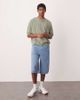 ASOS DESIGN ASOS DESIGN oversized fit knit crew neck T-shirt with embroidery detail in sage green - 4