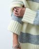 ASOS DESIGN ASOS DESIGN oversized fluffy sweater in buttermilk and gray stripes-Yellow - 3