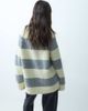 ASOS DESIGN ASOS DESIGN oversized fluffy sweater in buttermilk and gray stripes-Yellow - 4