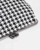 ASOS DESIGN ASOS DESIGN oversized frame clutch bag in houndstooth-Black - 4