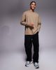 ASOS DESIGN ASOS DESIGN oversized heavyweight long sleeve t-shirt with cuff detailing in brown - 2