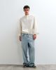 ASOS DESIGN ASOS DESIGN oversized henley shirt with drawcord hem in off white - 3