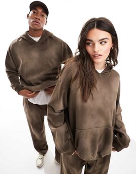 ASOS DESIGN ASOS DESIGN oversized hoodie in brown wash