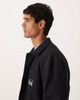 ASOS DESIGN ASOS DESIGN oversized jacquard shacket with embroidery in navy - 4