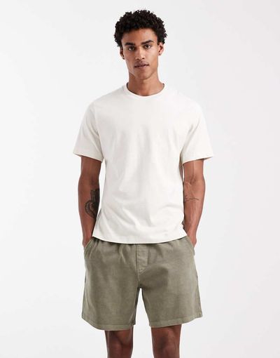 ASOS DESIGN ASOS DESIGN oversized jersey short with back pocket in dark green
