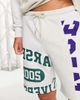 ASOS DESIGN ASOS DESIGN oversized jersey shorts in spliced collegiate print - part of a set-Grey - 3