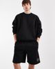 ASOS DESIGN ASOS DESIGN oversized jersey shorts with graphic in black - 1