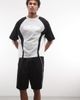 ASOS DESIGN ASOS DESIGN oversized jersey shorts with piping in scuba-style fabric in black - 2