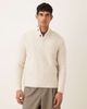 ASOS DESIGN ASOS DESIGN oversized knit ribbed funnel neck sweater in ecru-Neutral - 1