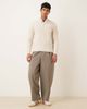 ASOS DESIGN ASOS DESIGN oversized knit ribbed funnel neck sweater in ecru-Neutral - 2