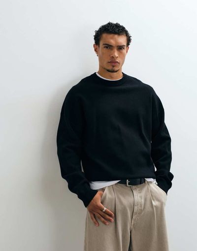 ASOS DESIGN ASOS DESIGN oversized knit sweater in black