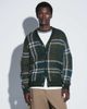 ASOS DESIGN ASOS DESIGN oversized knitted brushed plaid cardigan in green-MULTI - 1
