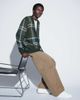 ASOS DESIGN ASOS DESIGN oversized knitted brushed plaid cardigan in green-MULTI - 2