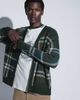 ASOS DESIGN ASOS DESIGN oversized knitted brushed plaid cardigan in green-MULTI - 3