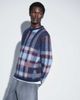 ASOS DESIGN ASOS DESIGN oversized knitted brushed plaid sweater in navy-MULTI - 1