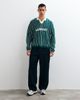 ASOS DESIGN ASOS DESIGN oversized knitted notch neck polo in green with print detail - 2