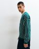 ASOS DESIGN ASOS DESIGN oversized knitted notch neck polo in green with print detail - 4