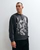 ASOS DESIGN ASOS DESIGN oversized long sleeve T-shirt with dragon graphic in washed charcoal-Gray - 2