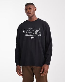 ASOS DESIGN ASOS DESIGN oversized long sleeve T-shirt with sports graphic in black