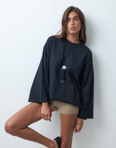 ASOS DESIGN ASOS DESIGN oversized long sleeve tee in black