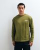 ASOS DESIGN ASOS DESIGN oversized long sleeve top with logo print in khaki-Green - 3