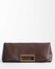 ASOS DESIGN ASOS DESIGN oversized metal handle clutch in chocolate-Brown - 1