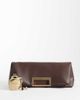 ASOS DESIGN ASOS DESIGN oversized metal handle clutch in chocolate-Brown - 2