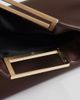 ASOS DESIGN ASOS DESIGN oversized metal handle clutch in chocolate-Brown - 3